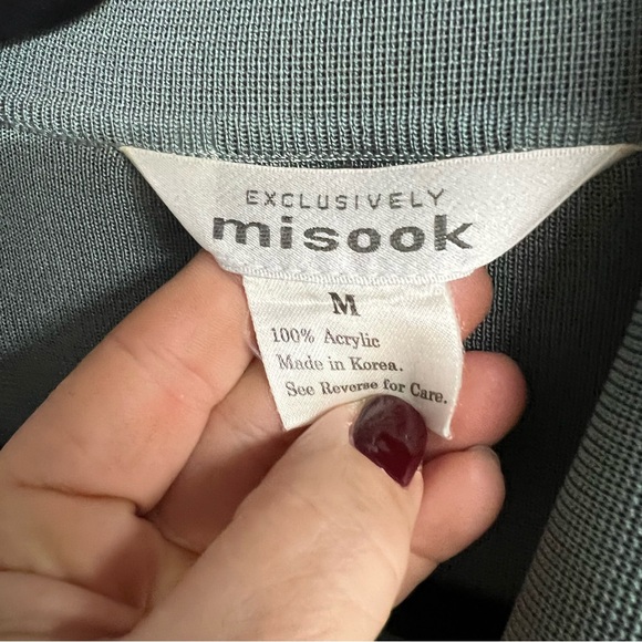 MISOOK Striped Open Sea-foam Cardigan, M - Picture 6 of 11